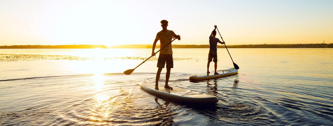 Whether lakes, rivers or the sea - with the SUP board you are on the move on all waters.