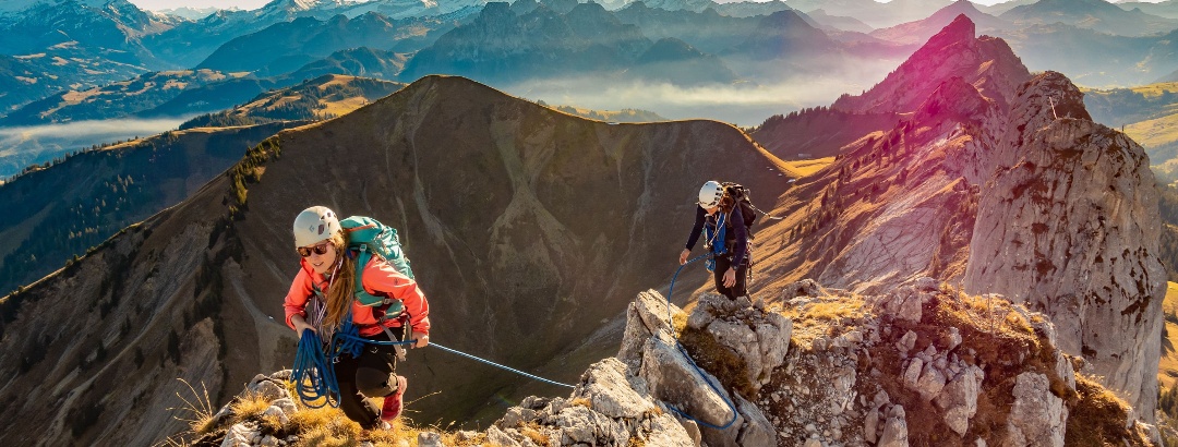 Alpine climbing in the Alps