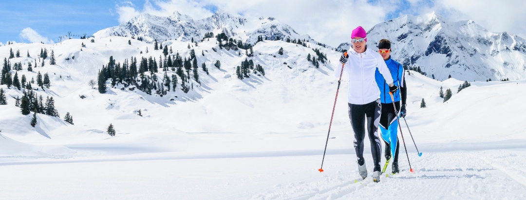 Cross-country skiing is the perfect winter workout.